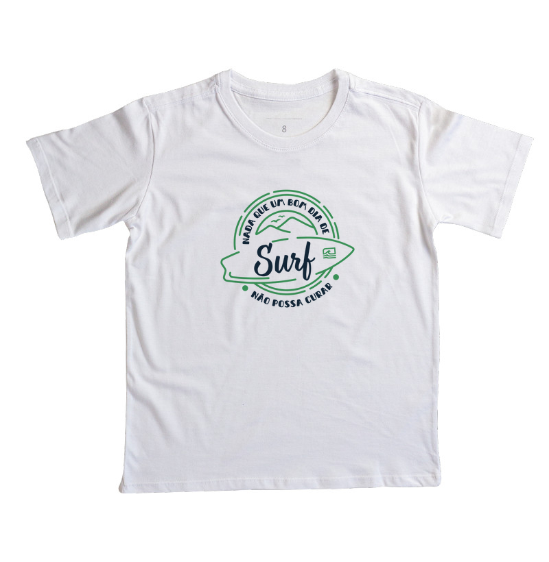 Camiseta Infantil "O surf cura"