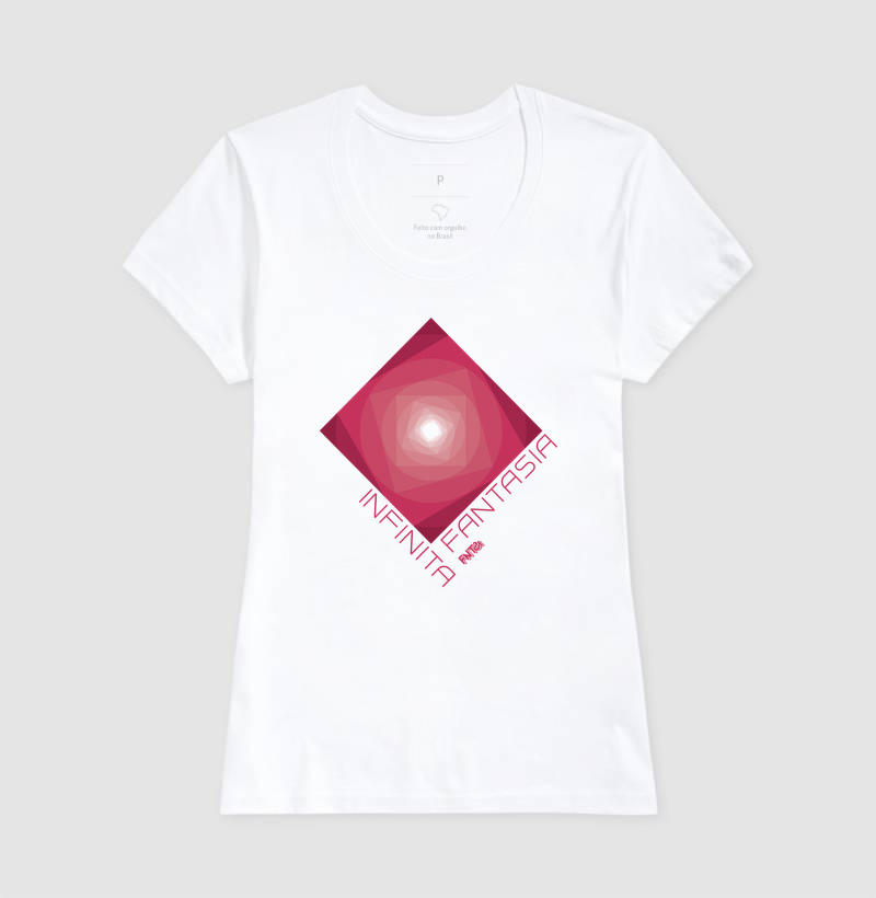 T-SHIRT "INIFINITA FANTASIA" / MAGENTA ESTAMPA GRANDE