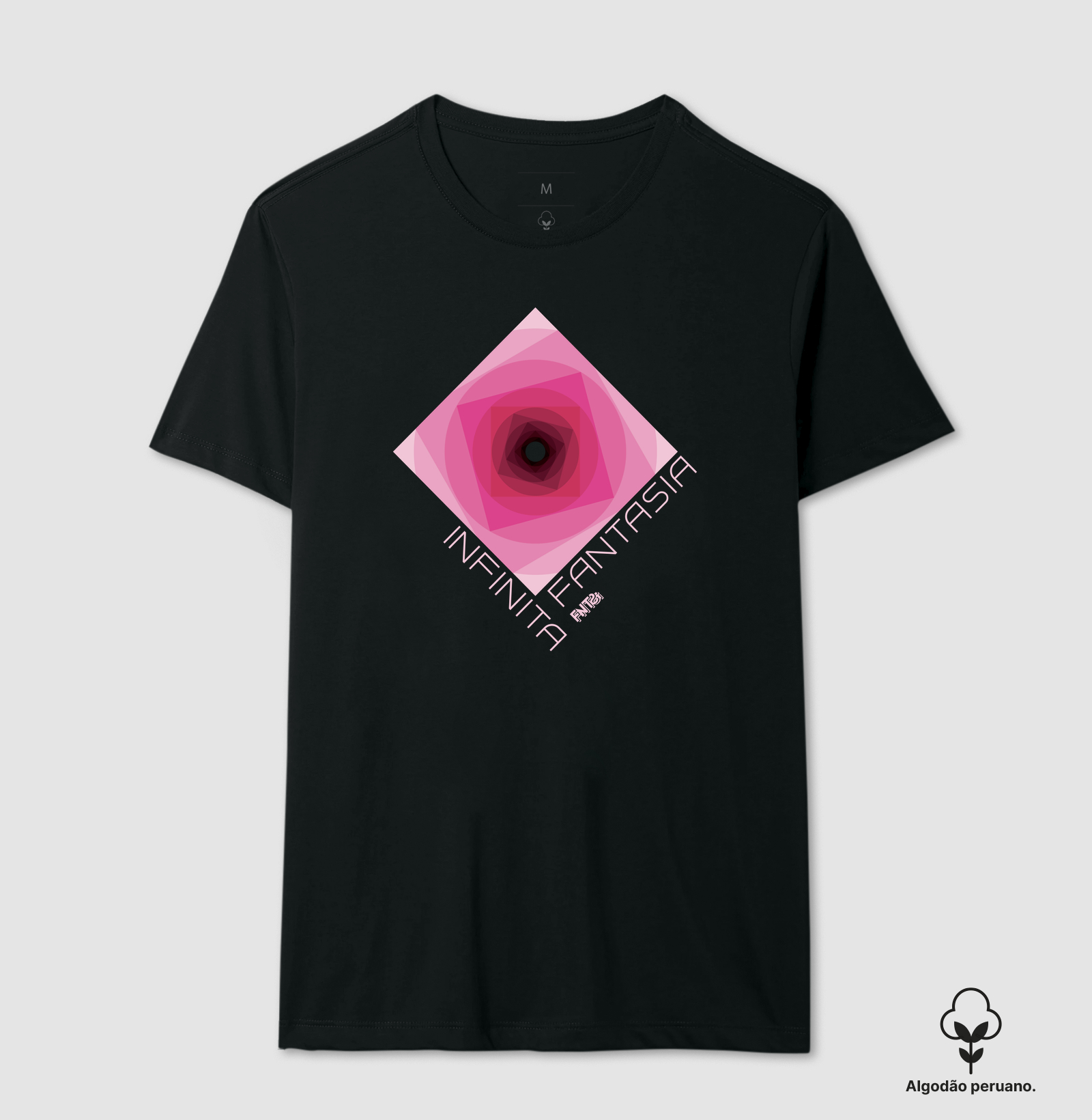 T-SHIRT "INFINITA FANTASIA" / MAGENTA ESTAMPA GRANDE (ALGODÃO PERUANO)