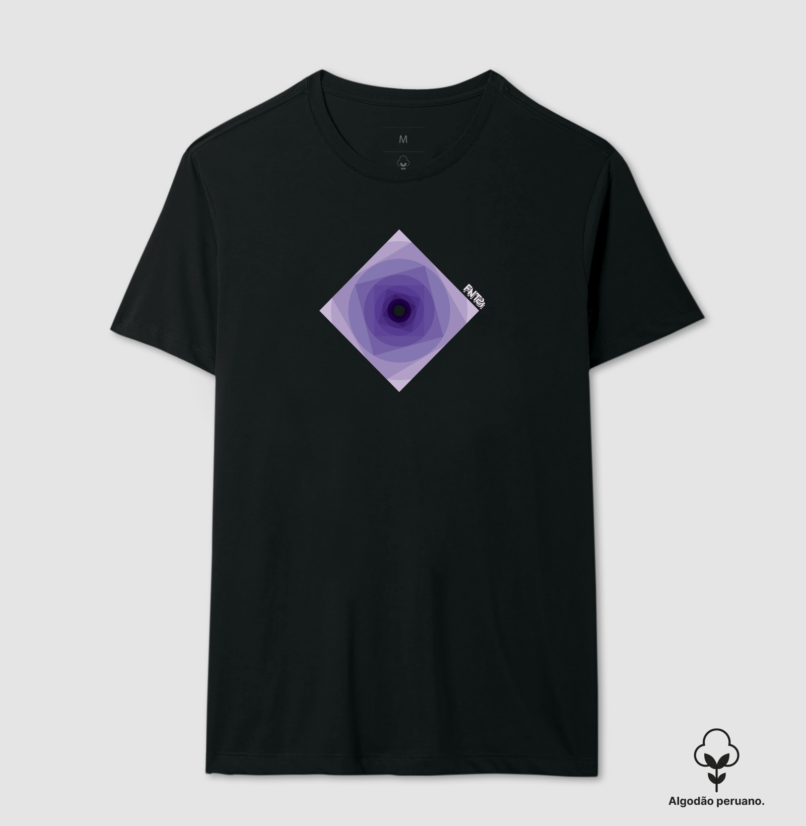 T-SHIRT "INFINITA FANTASIA" / ROXO MINIMAL (ALGODÃO PERUANO)