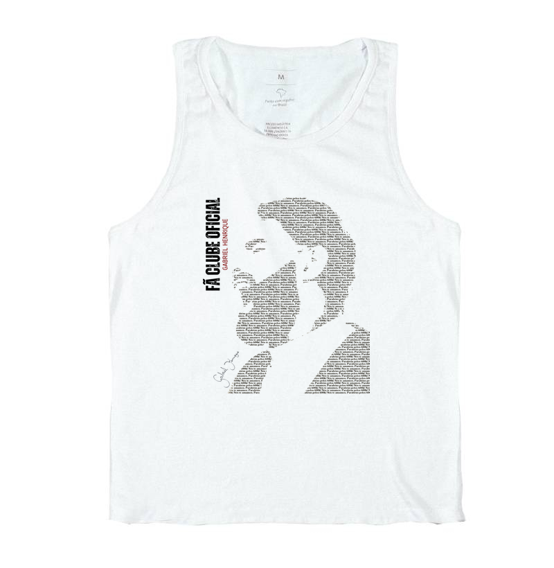 GABRIEL HENRIQUE - Camiseta UNISSEX e Baby Look Feminina - Homenagem - Fã Clube Oficial