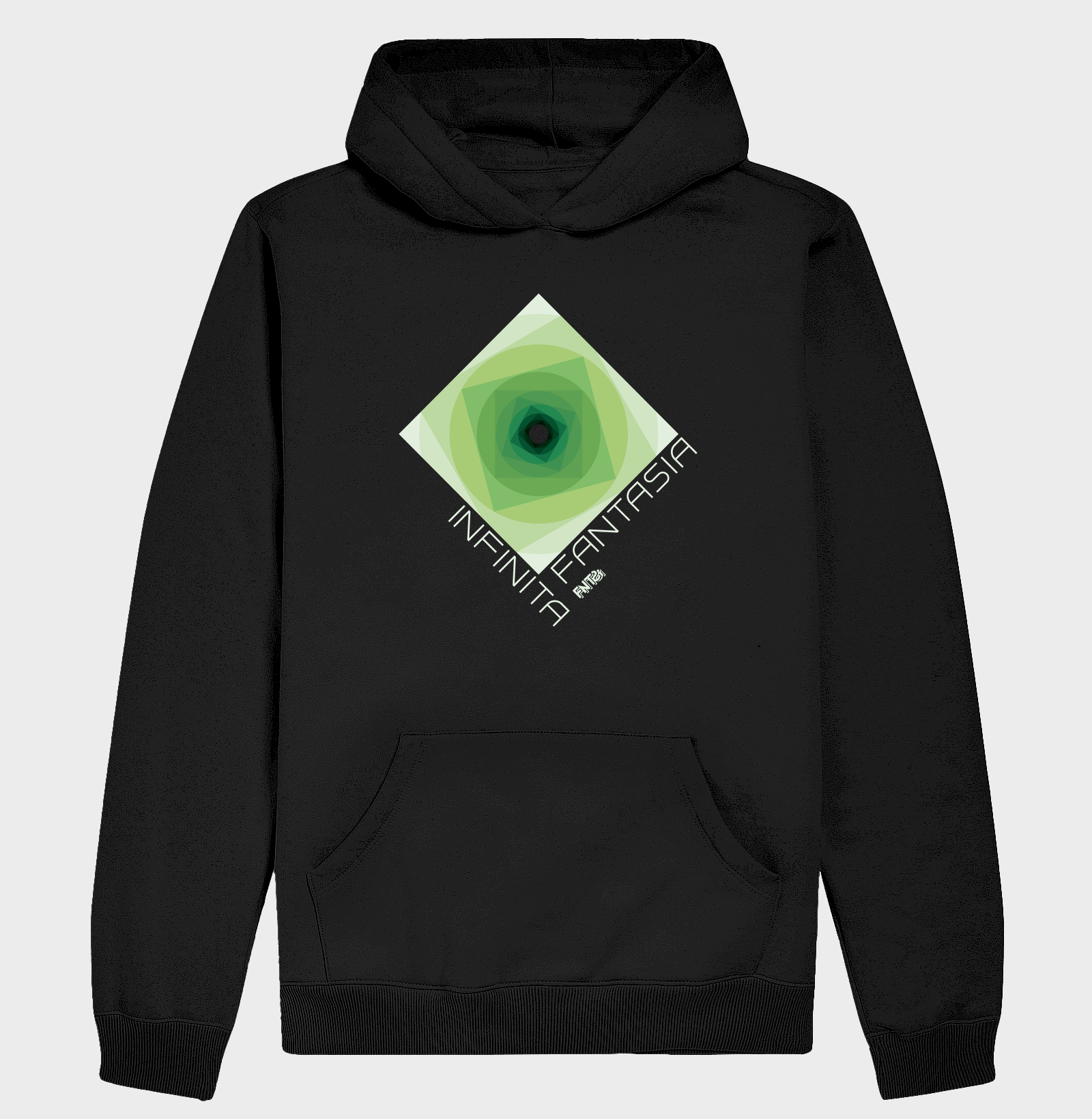 MOLETOM HOODIE SLIM "INFINITA FANTASIA" / VERDE ESTAMPA GRANDE 