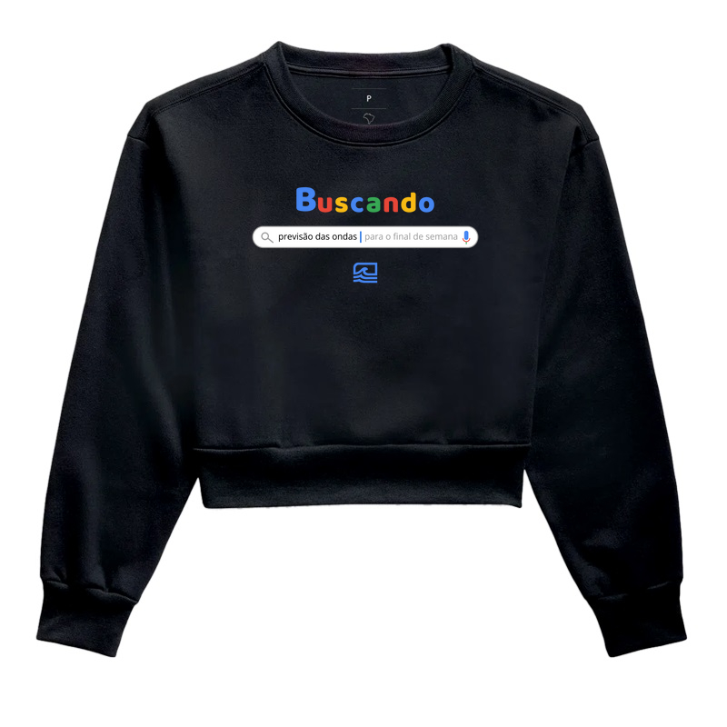 Moletom Cropped "Buscando Ondas"
