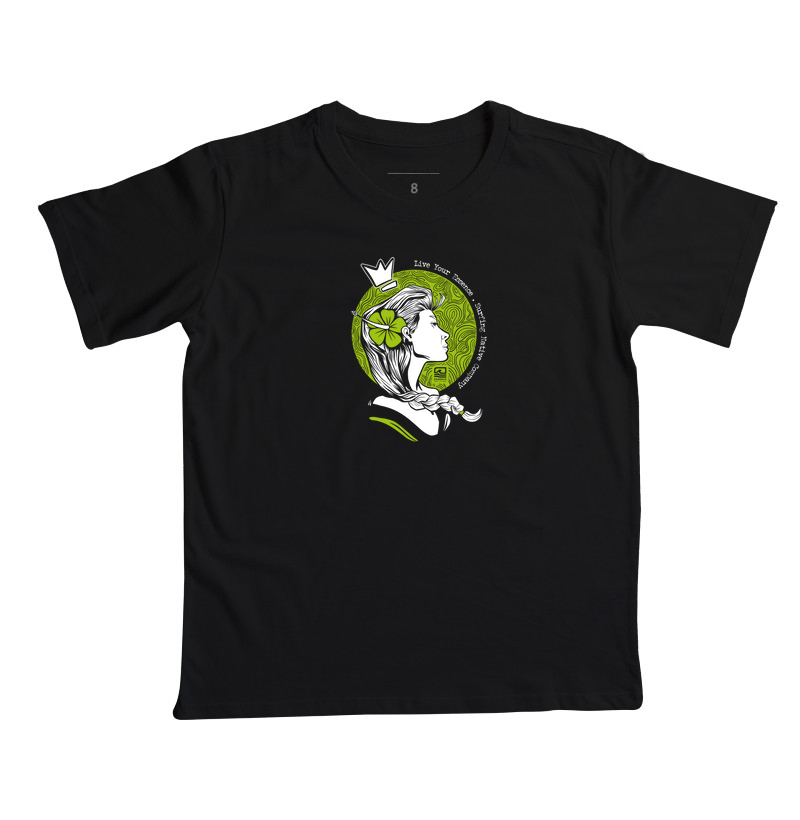 Camiseta Infantil "Princesa Havaiana" Duas Cores