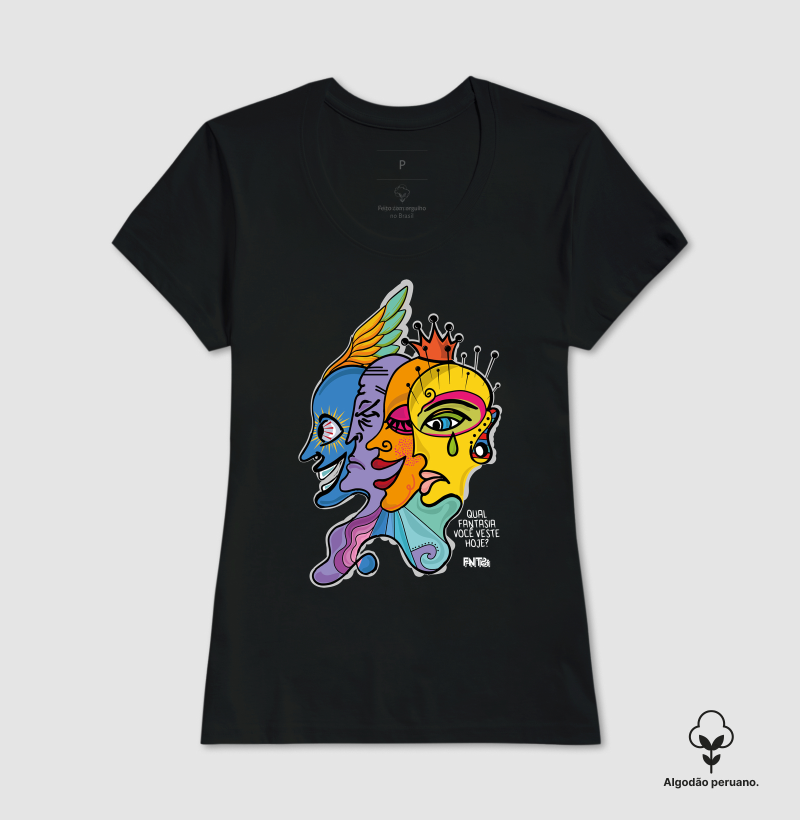 T-SHIRT "DIA" / MÁSCARAS (ALGODÃO PERUANO)