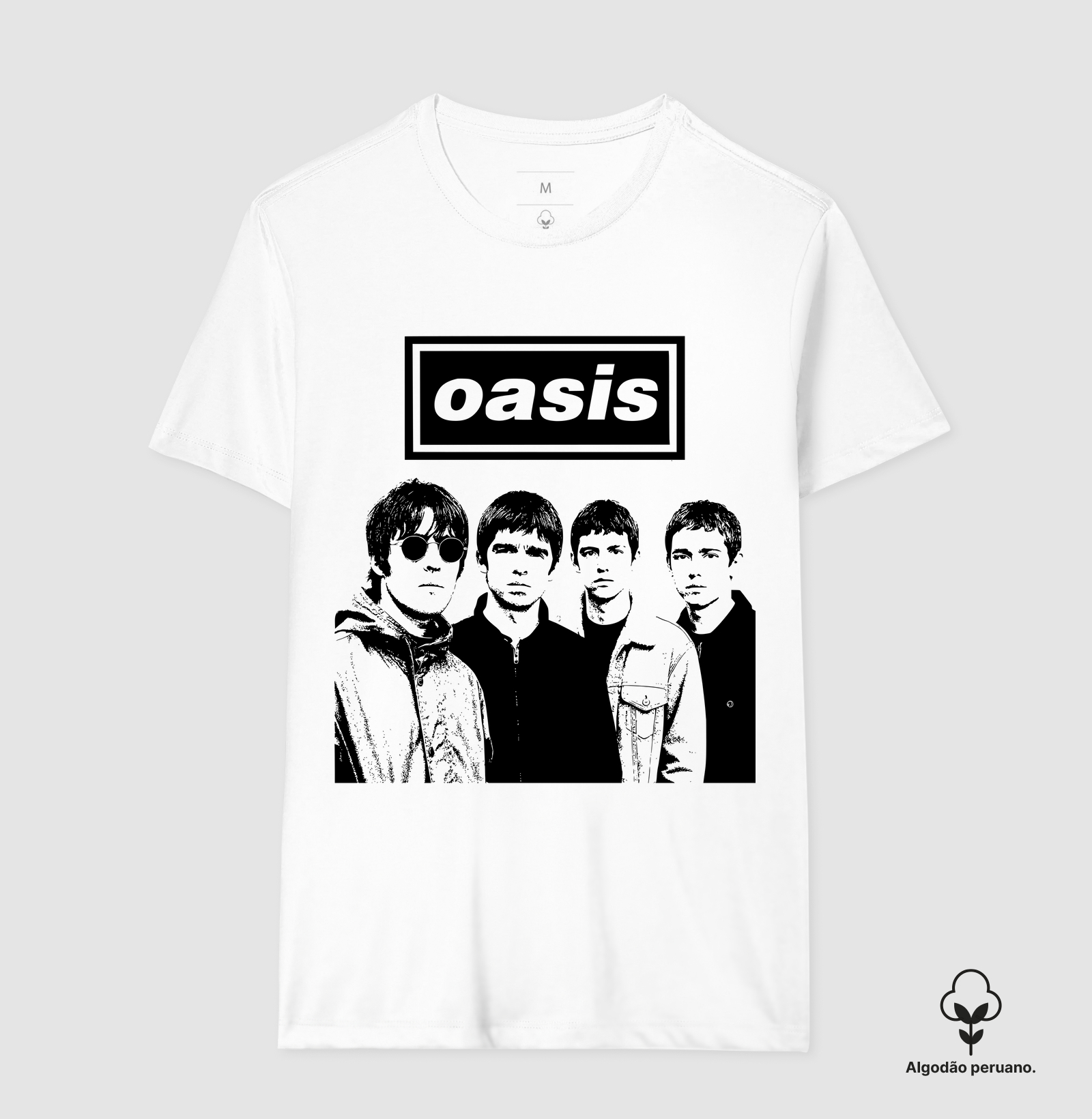 Camiseta de Algodão Peruano - Oasis Faces