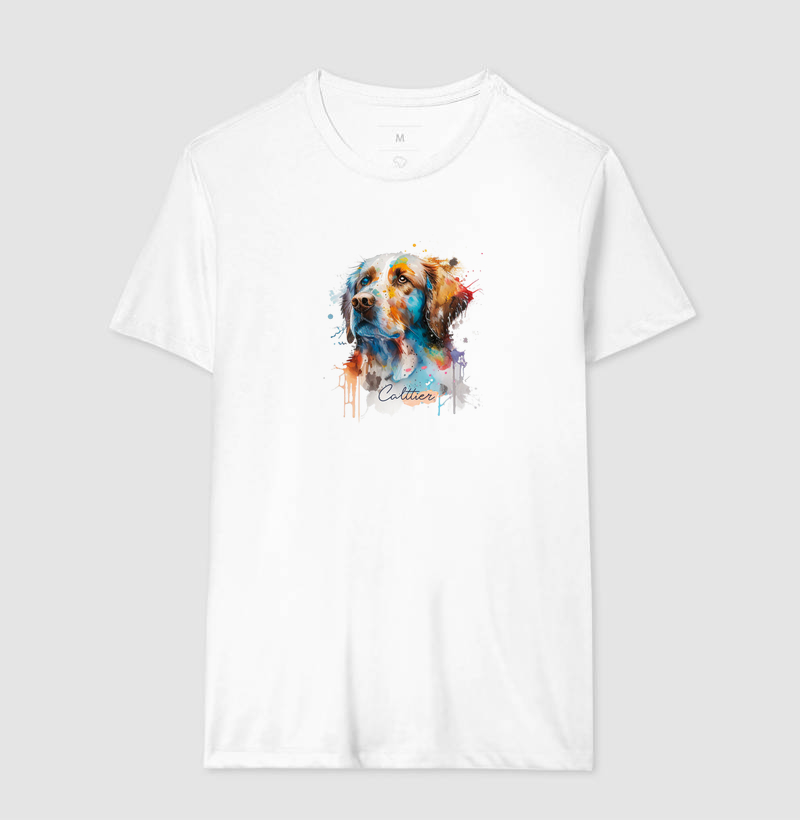 Camiseta Calttier Dog Aquarela