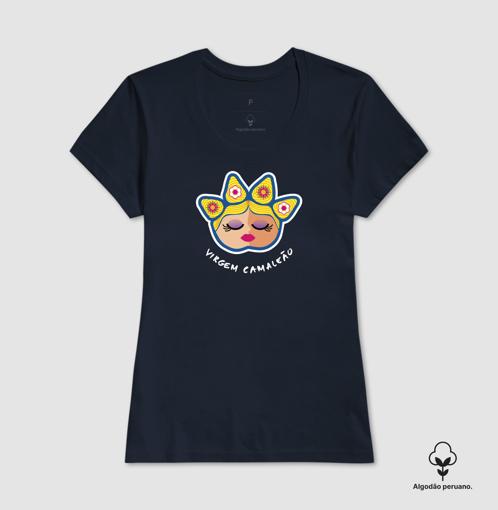 Camiseta Premium Feminina Camaleão Signos - Virgem - Algodão Pima