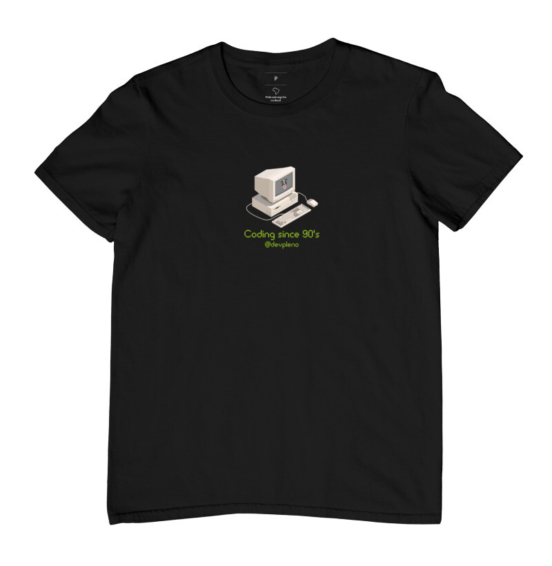 Camiseta Coding since 90's - DevPleno