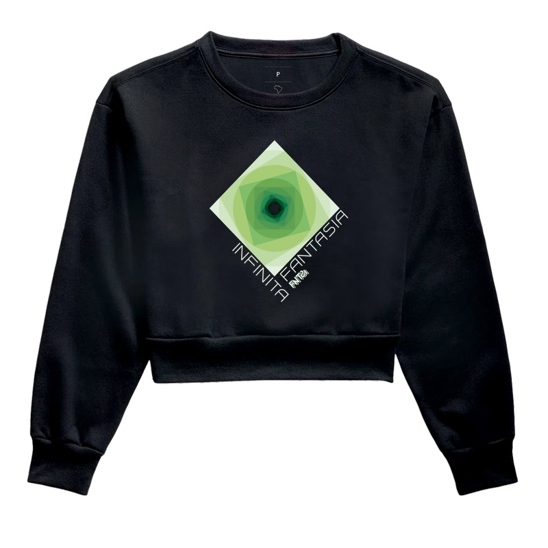 MOLETOM CROPPED "INFINITA FANTASIA" / VERDE  