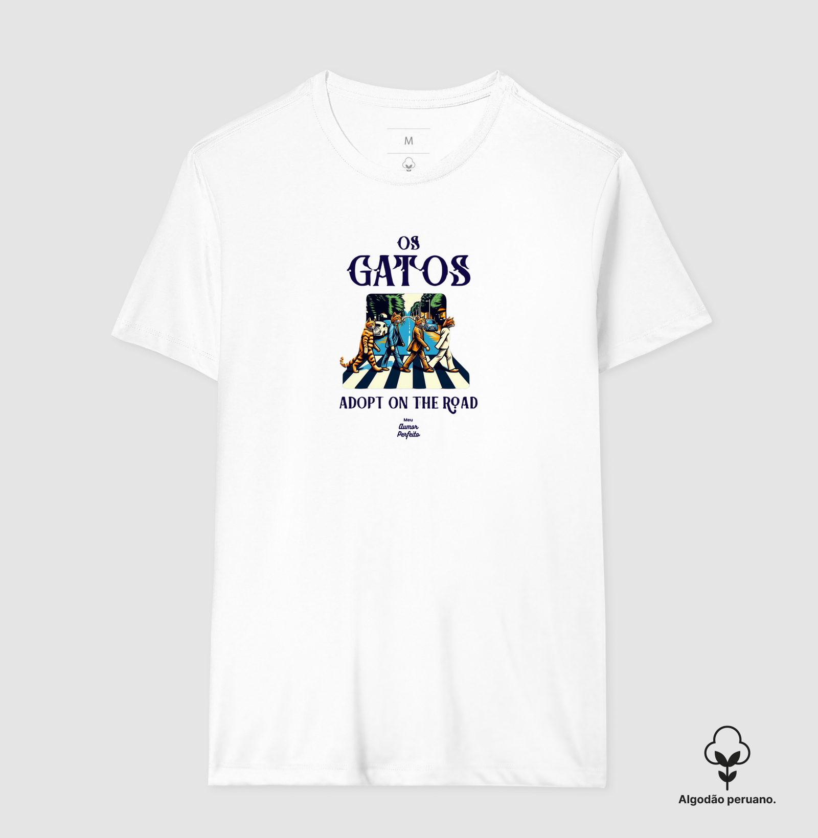Camiseta Algodão Peruano - Aumor Os Gatos