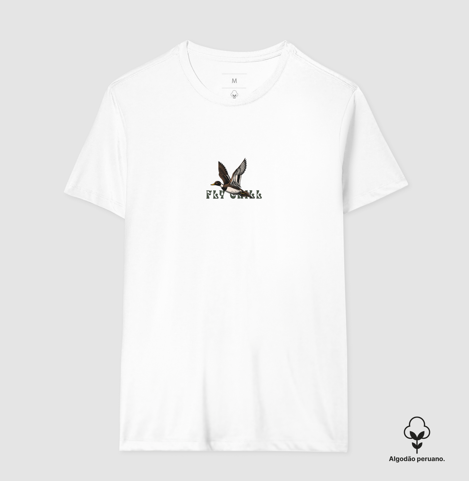 Camiseta streetwear Glimpse branca.