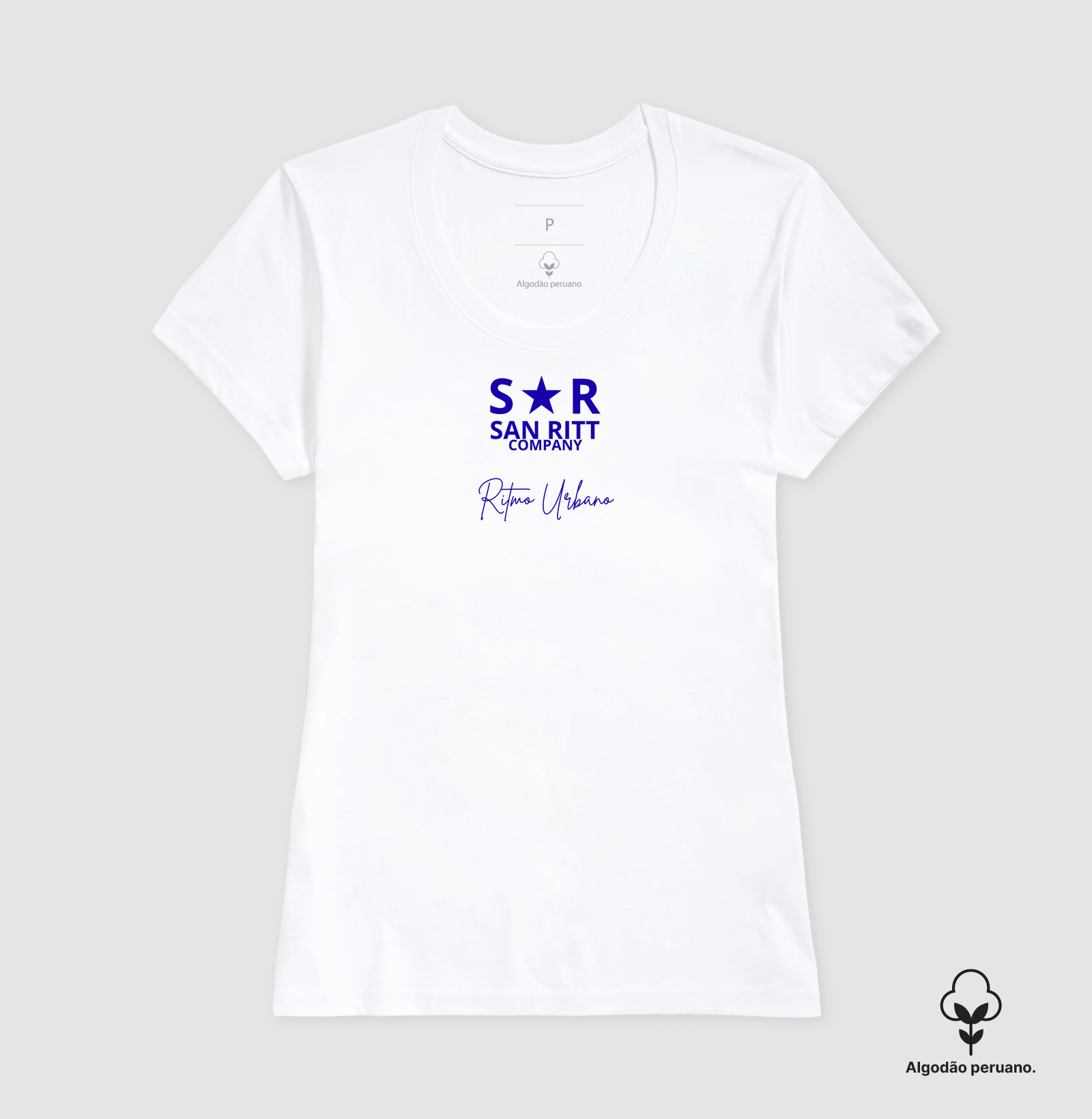 Camiseta Algodão Peruano S★R Feminina Ritmo Urbano 
