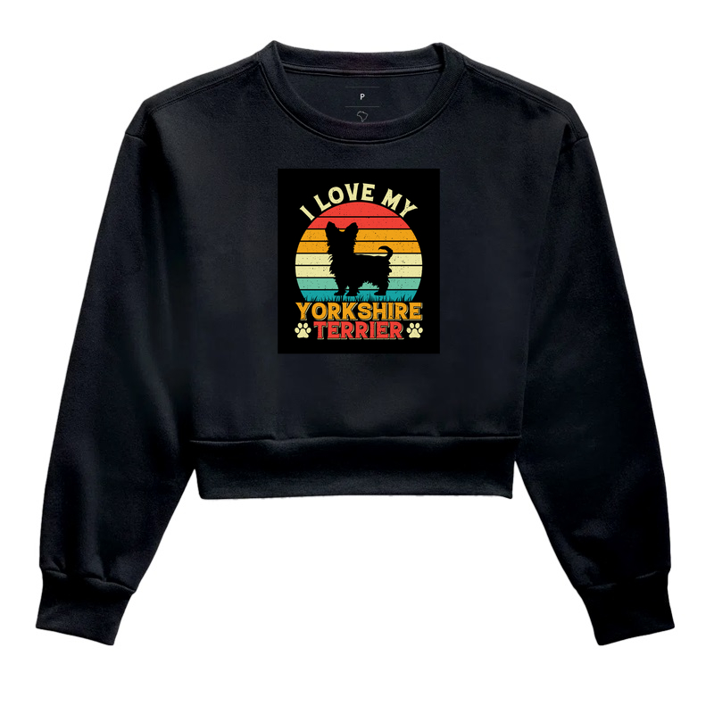 Cropped Moletom Camiseta Yorkshire Retrô