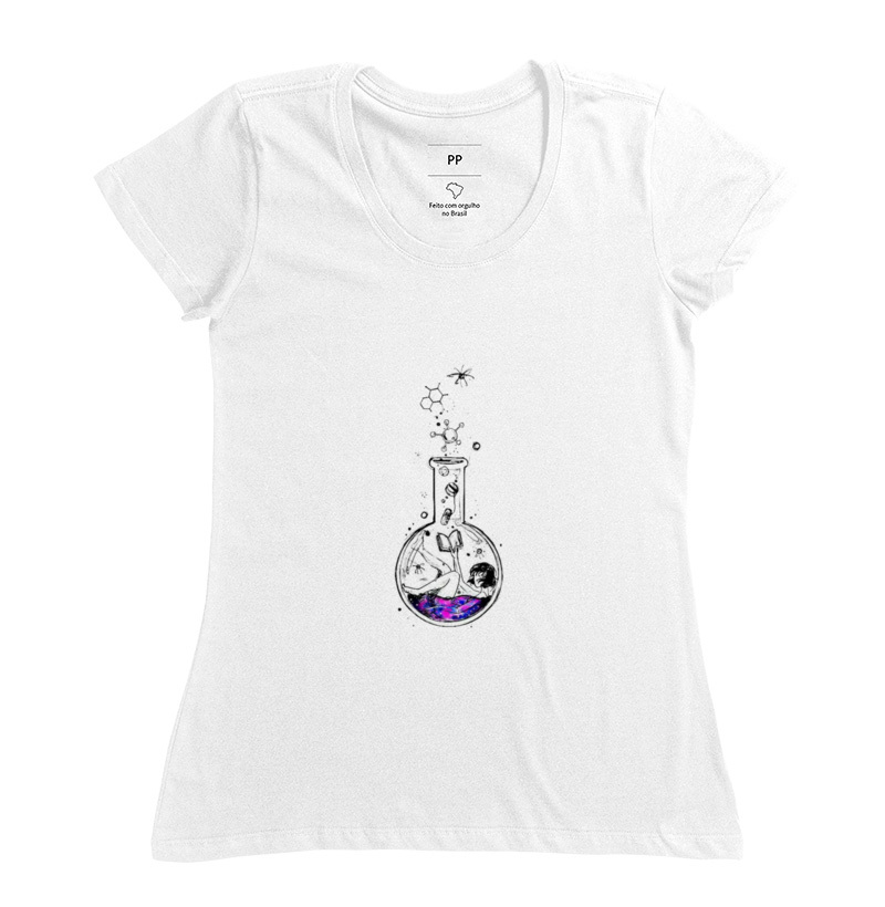 Camiseta feminina laboratório 
