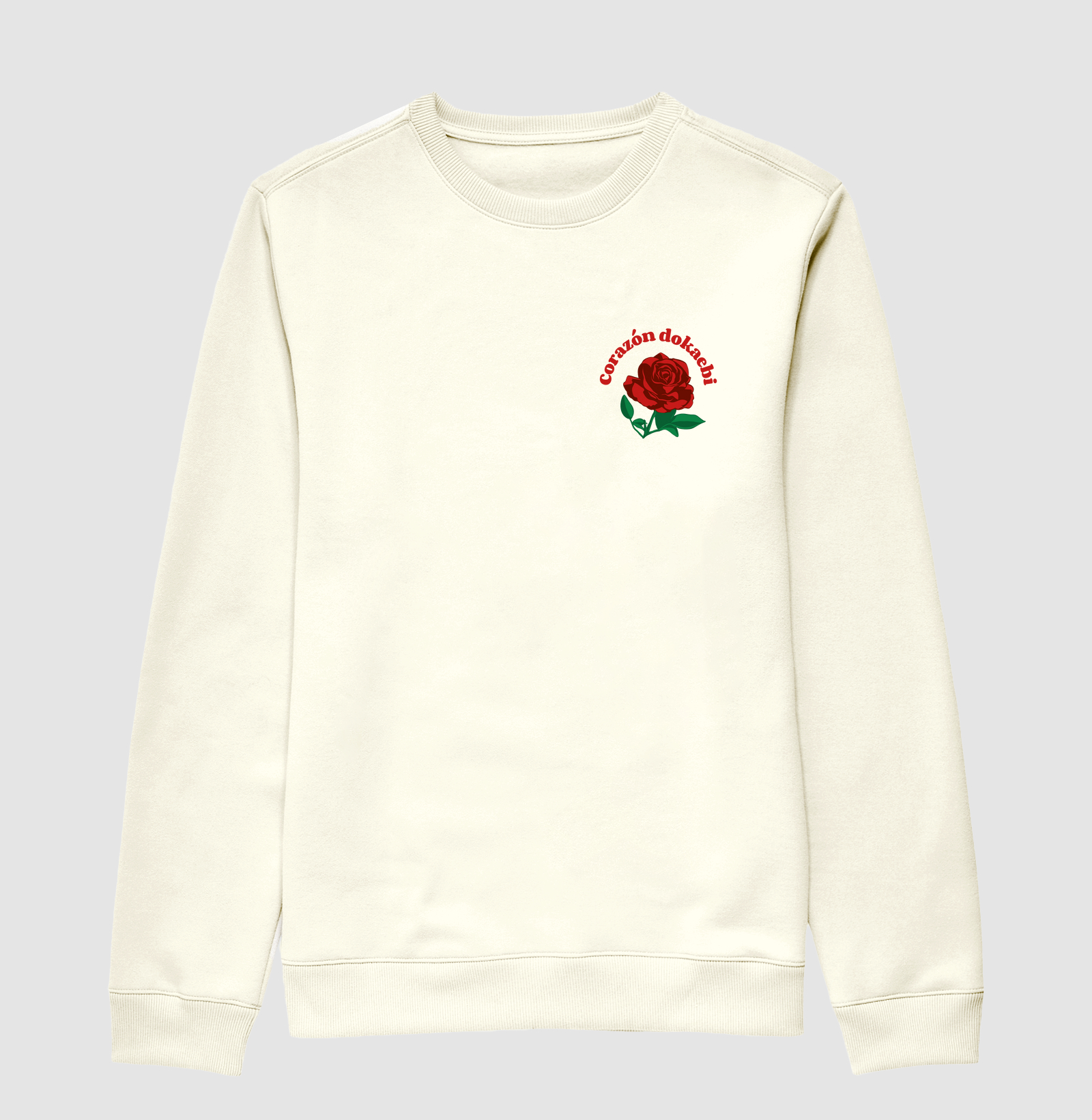 Moletom Corazón - Off White