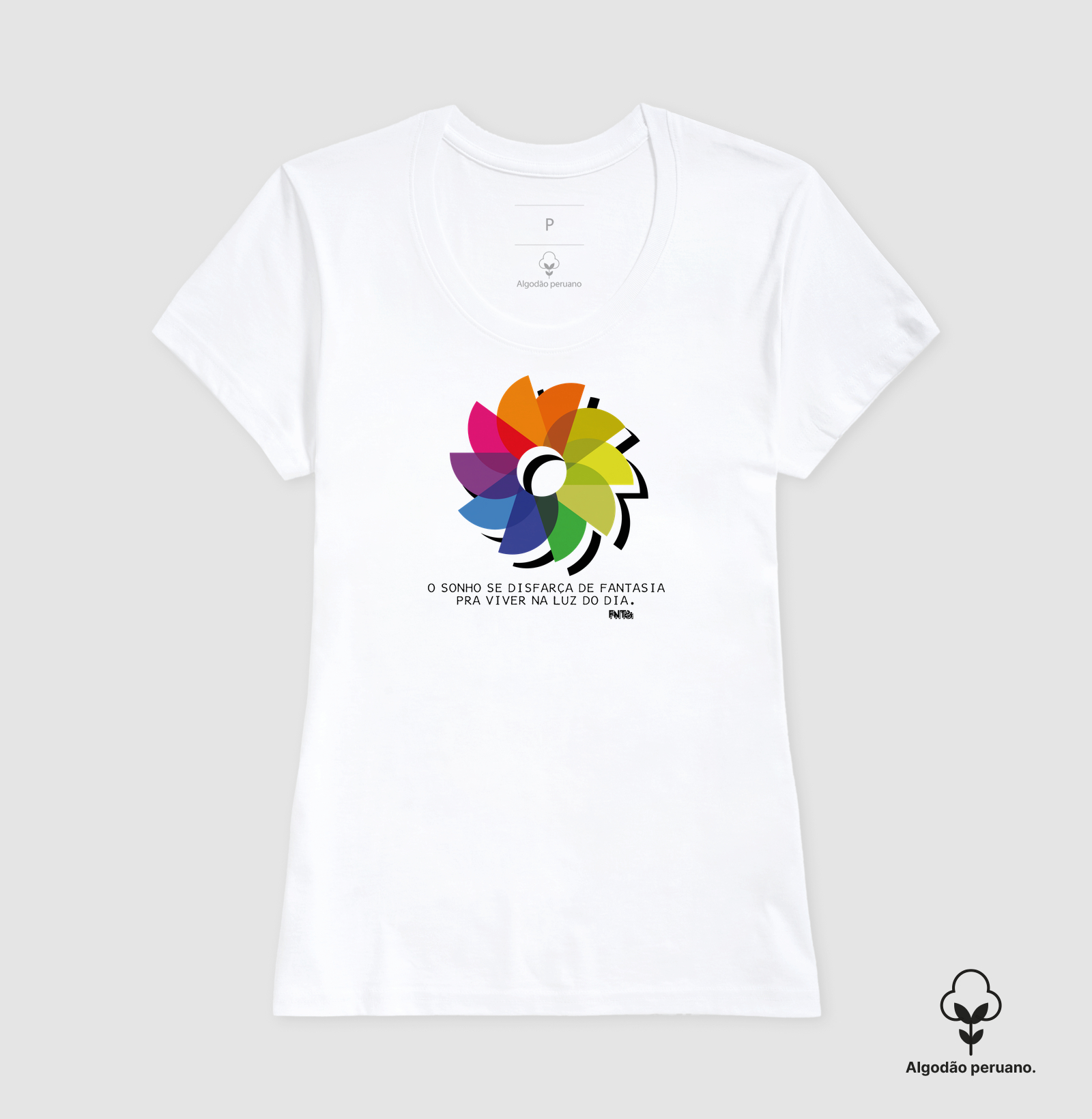 T-SHIRT "DIA" / FLOR DO SOL (ALGODÃO PERUANO)