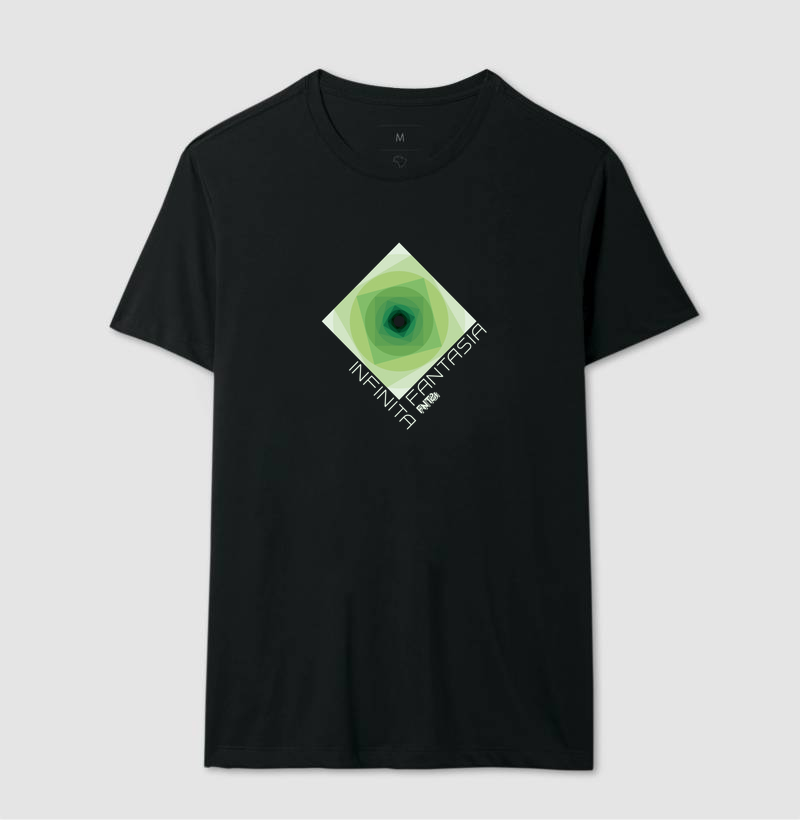T-SHIRT "INFINITA FANTASIA" / VERDE ESTAMPA MÉDIA