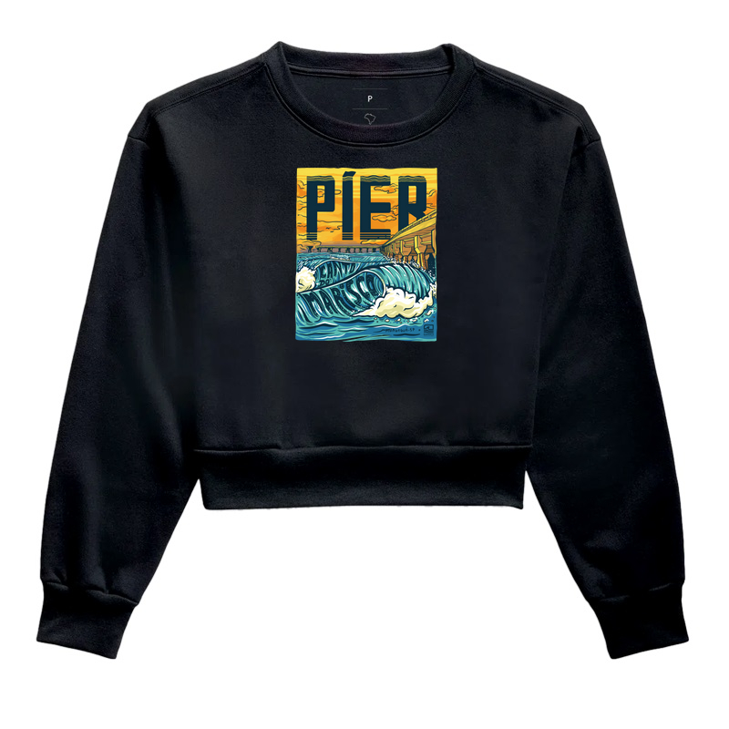 Moletom Cropped Píer "Canto do Marisco" - Cor