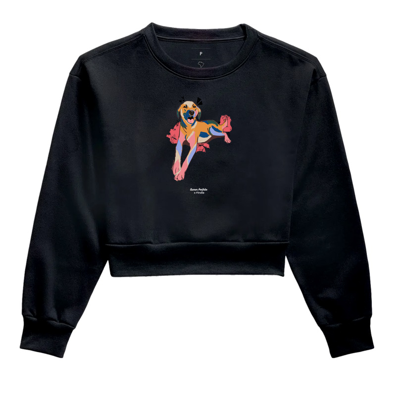 Cropped Moletom - Aumor Não tem Raça - Barbie