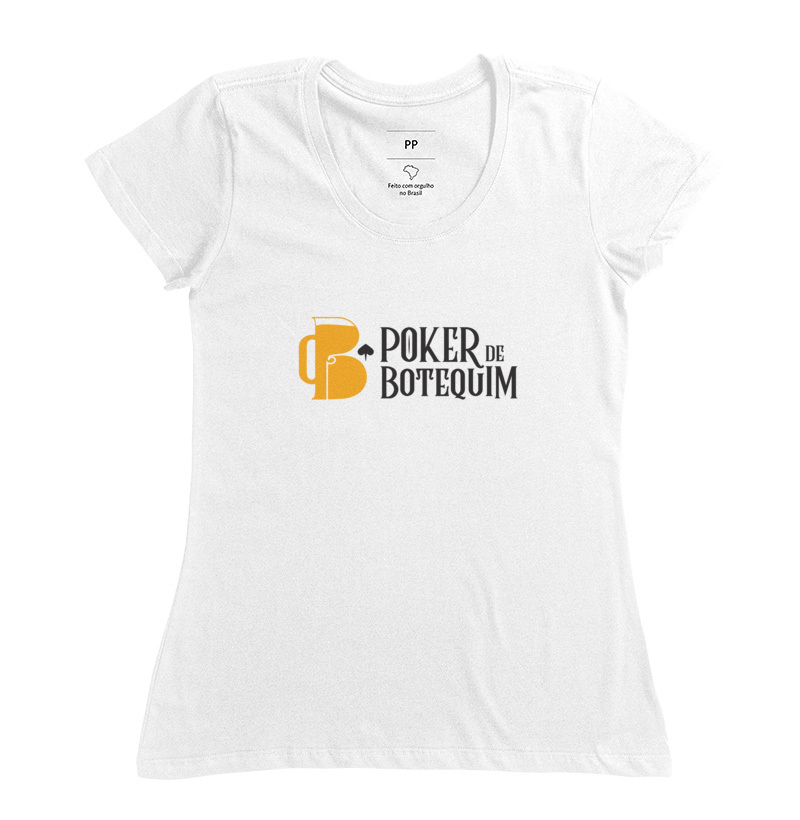 Camiseta de Algodão Poker de Botequim Feminina