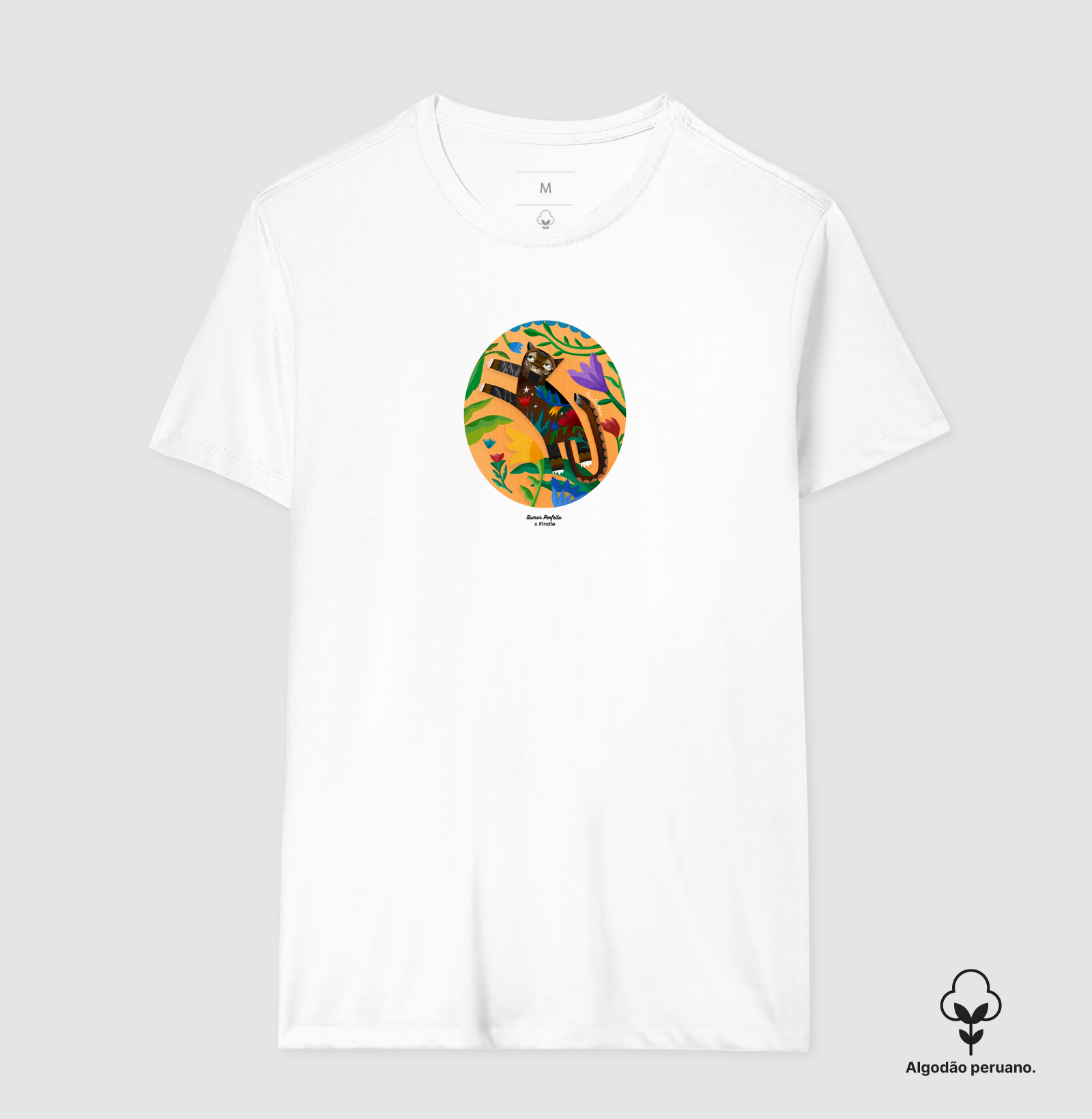 Camiseta Algodão Peruano - Aumor Não tem Raça - Gaia