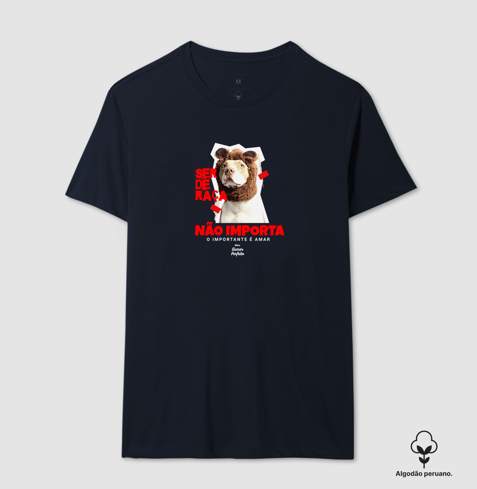 Camiseta Algodão Peruano - Aumor Raça não Importa