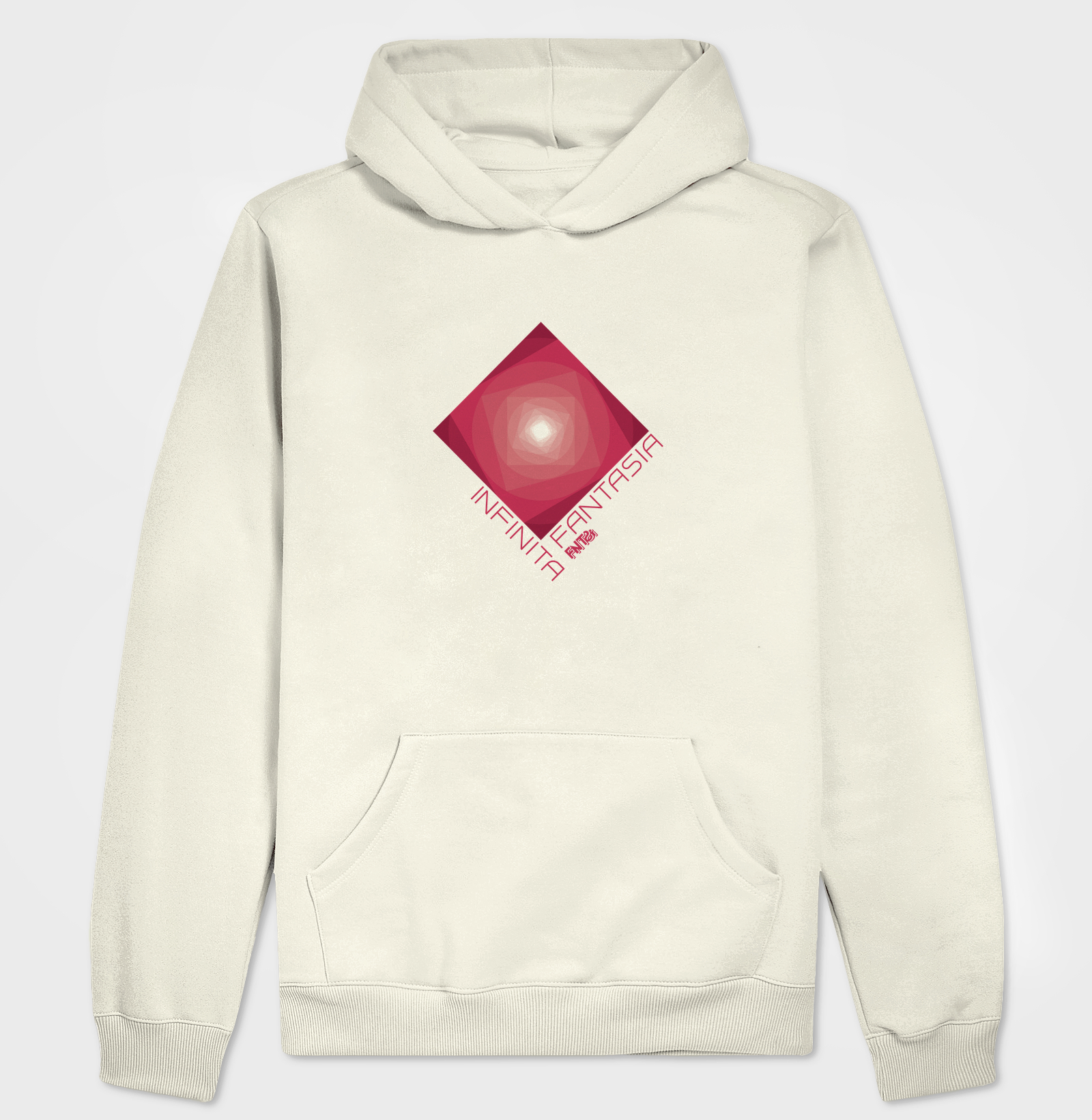MOLETOM HOODIE SLIM "INFINITA FANTASIA" / MAGENTA ESTAMPA MÉDIA