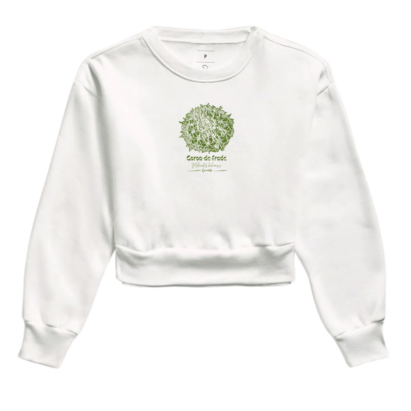 Moletom Cropped Coroa-de-frade