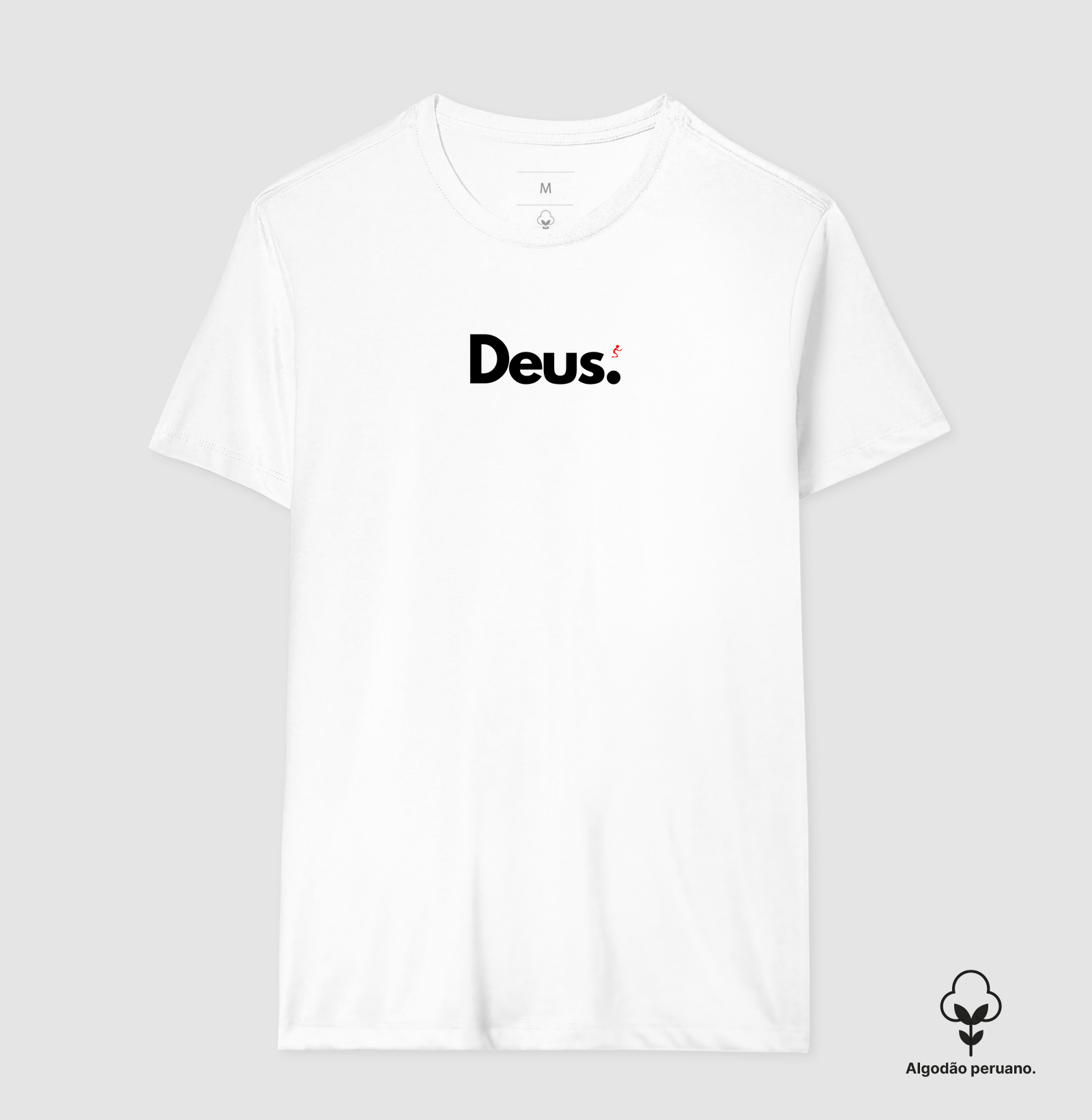 Camiseta Masculina Algodão Peruano Deus