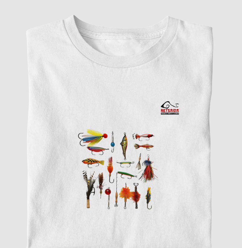 Camiseta de Pesca - Fly Iscas Coloridas 1