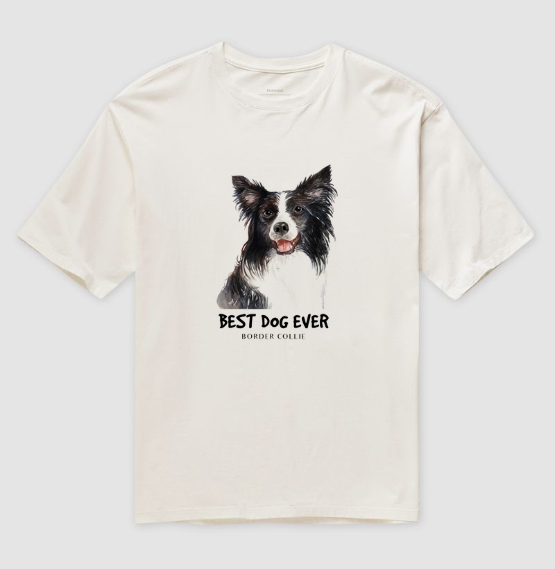 Camiseta Oversized Border Collie