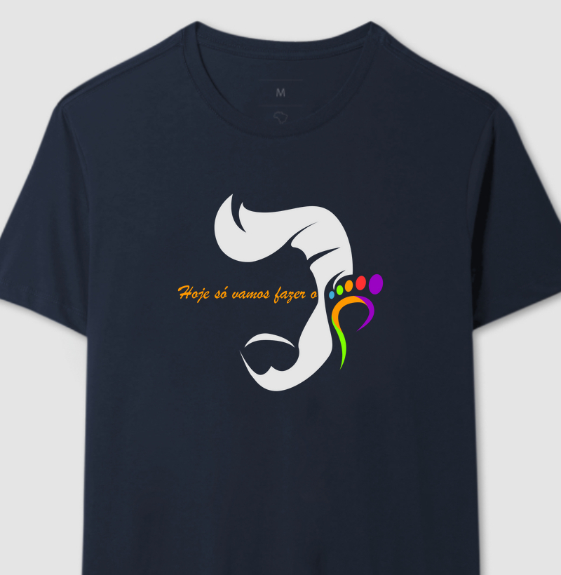 Mostre seu estilo com a camiseta estampada exclusiva para profissionais e apaixonados pelo universo das barbearias! FRASE ESCRITA EM LARANJA.