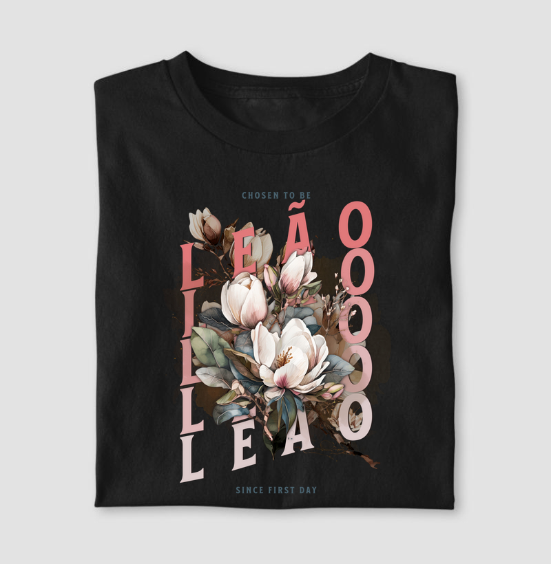 Camiseta Signos LEÃO - LEO FLOWER
