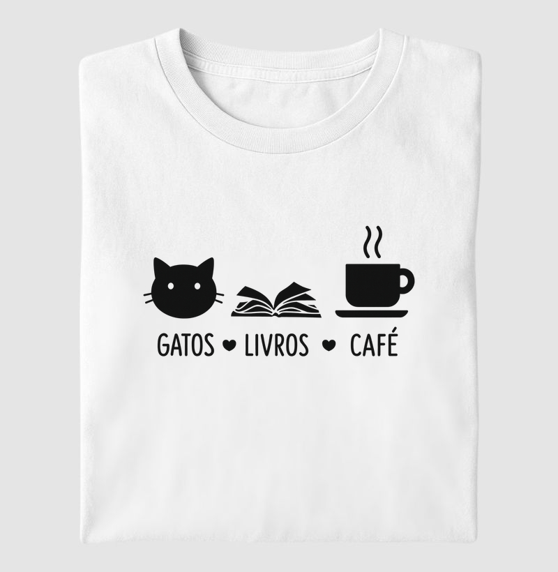 Gatos + Livros + Café