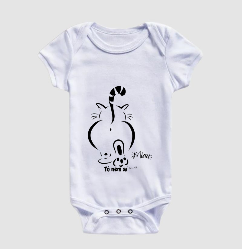 Camiseta Miau Tô nem aí