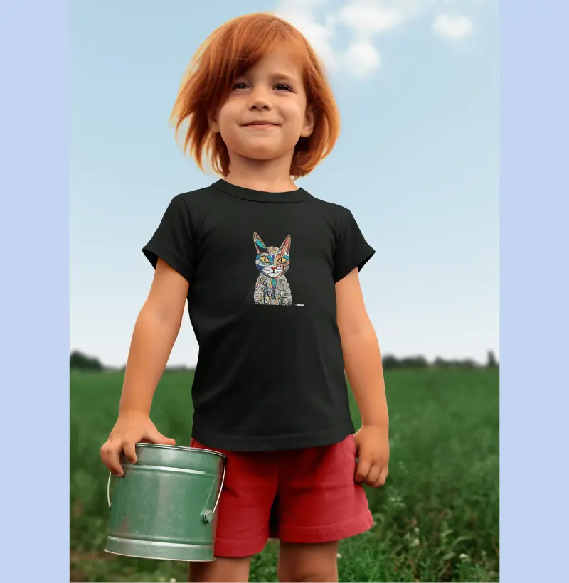 104 - Camiseta infantil algodão - olhar
