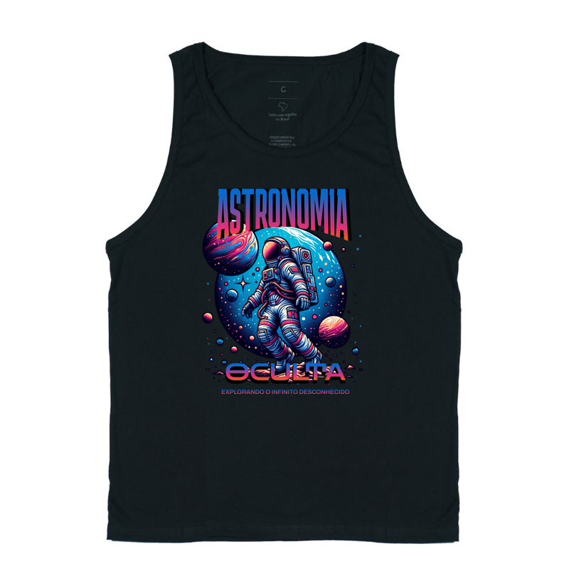 Camiseta Astronomia Oculta – Explorando o Infinito Desconhecido