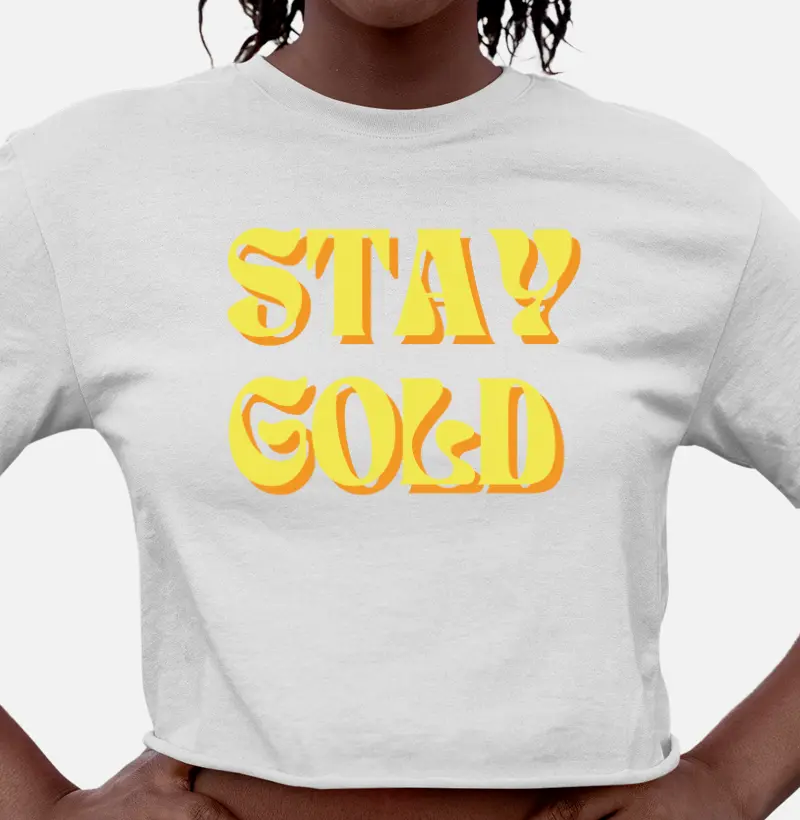 Stay Gold Laranja - Cropped