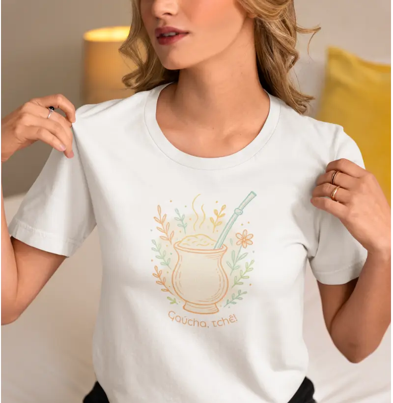 Camiseta Feminina Gaúcha Tchê | 100% algodão