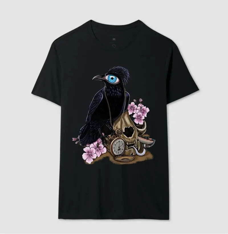 Black crow and skull cat