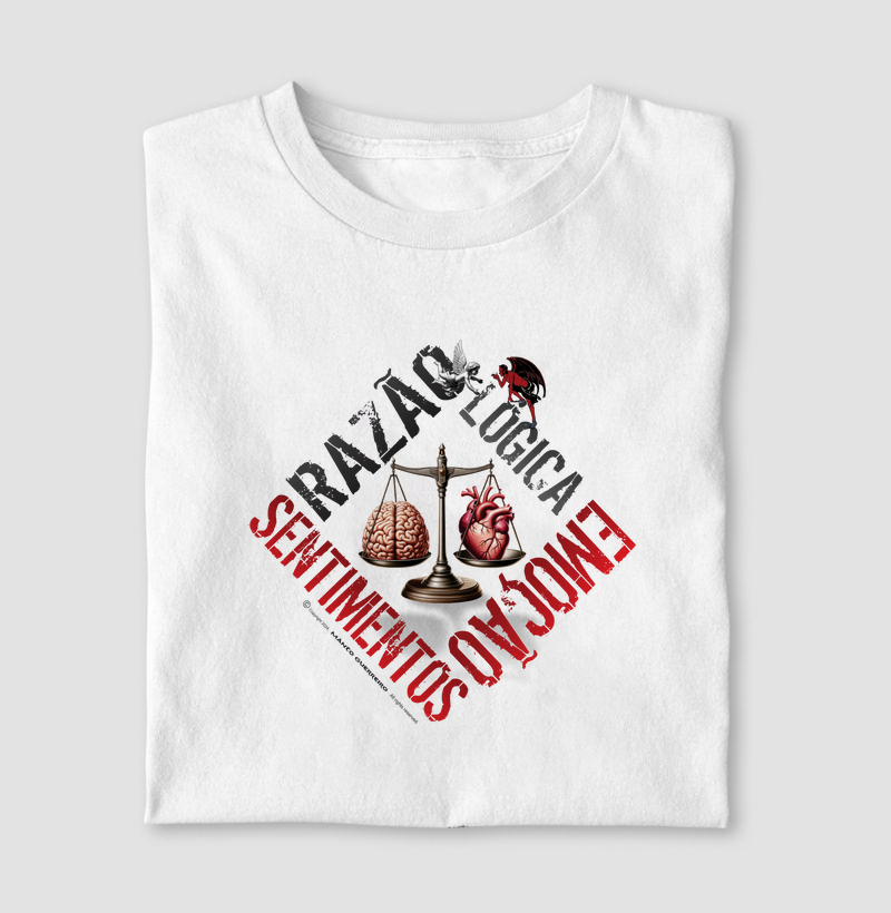 Camisa Razão e Emoção Branca Masculina