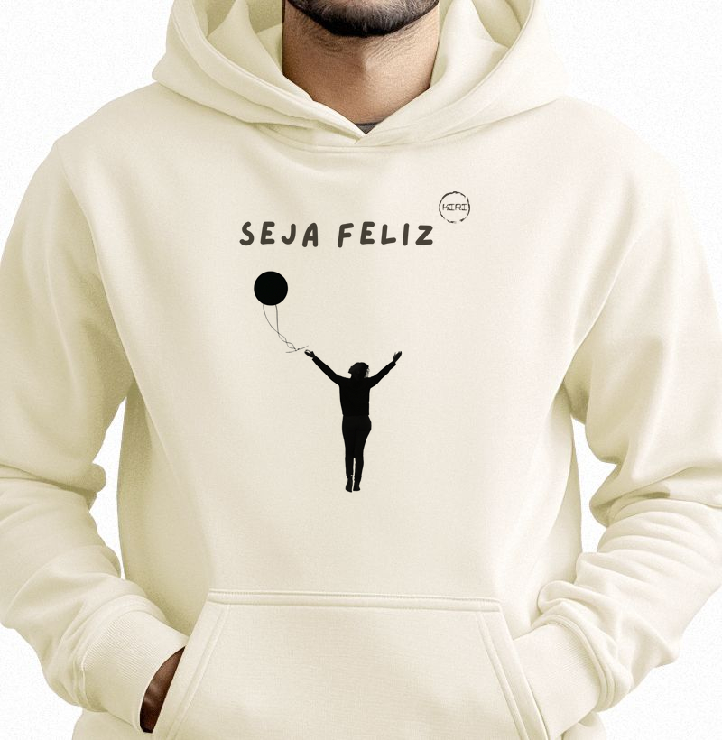 Moletom Capuz KIRI - Seja Feliz - Min