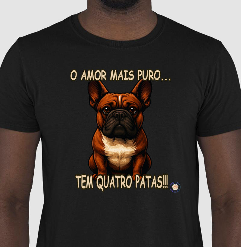Camiseta Bulldog Amor Puro – Coleção Emoções