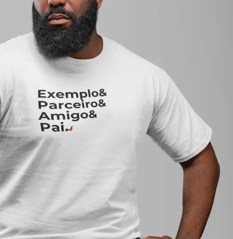 Camiseta Exemplo& Parceiro& Amigo& Pai