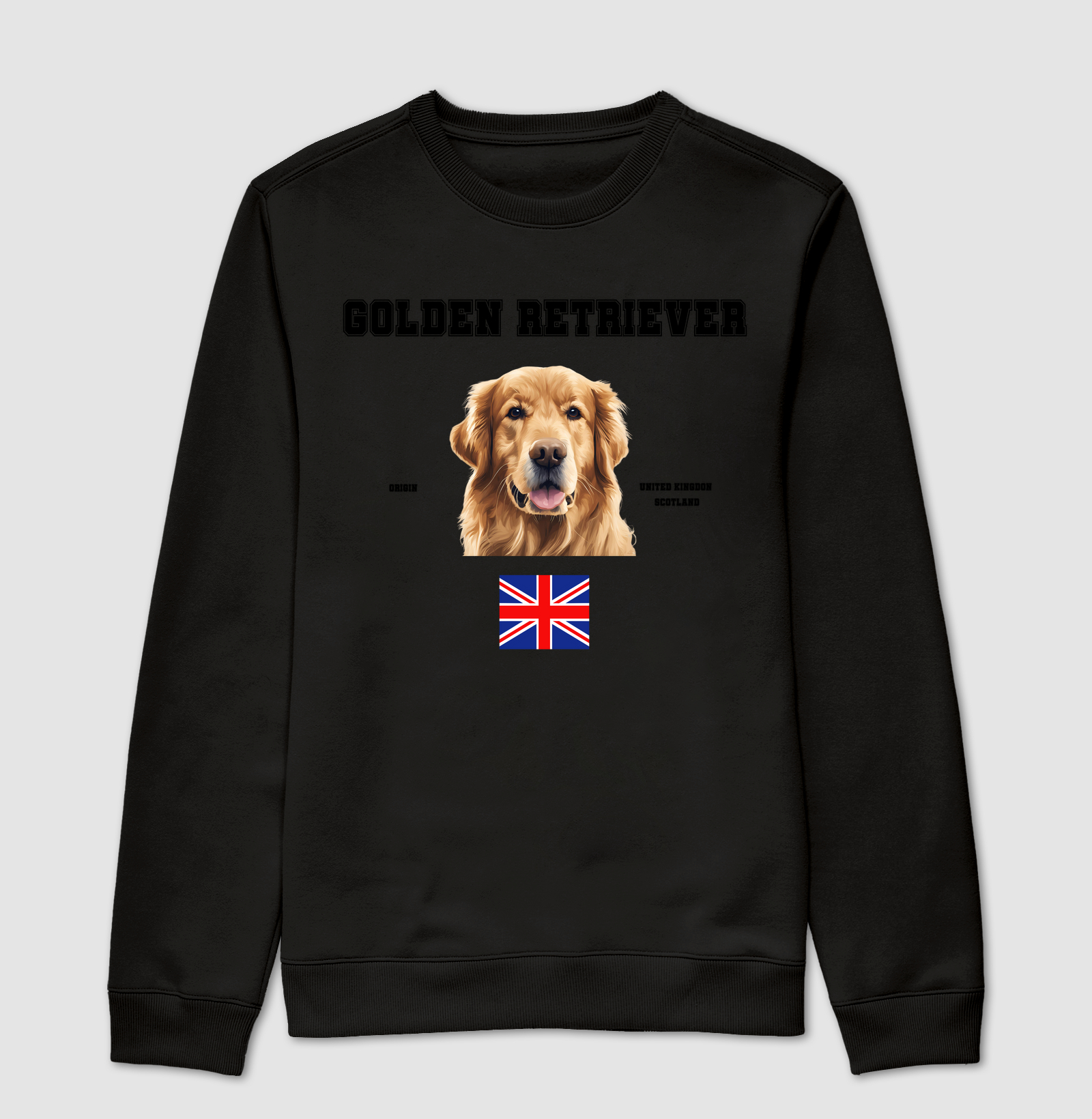 Golden Retriever -letras pretas