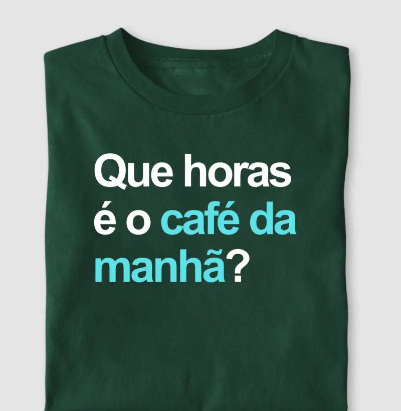 Que horas é o café?