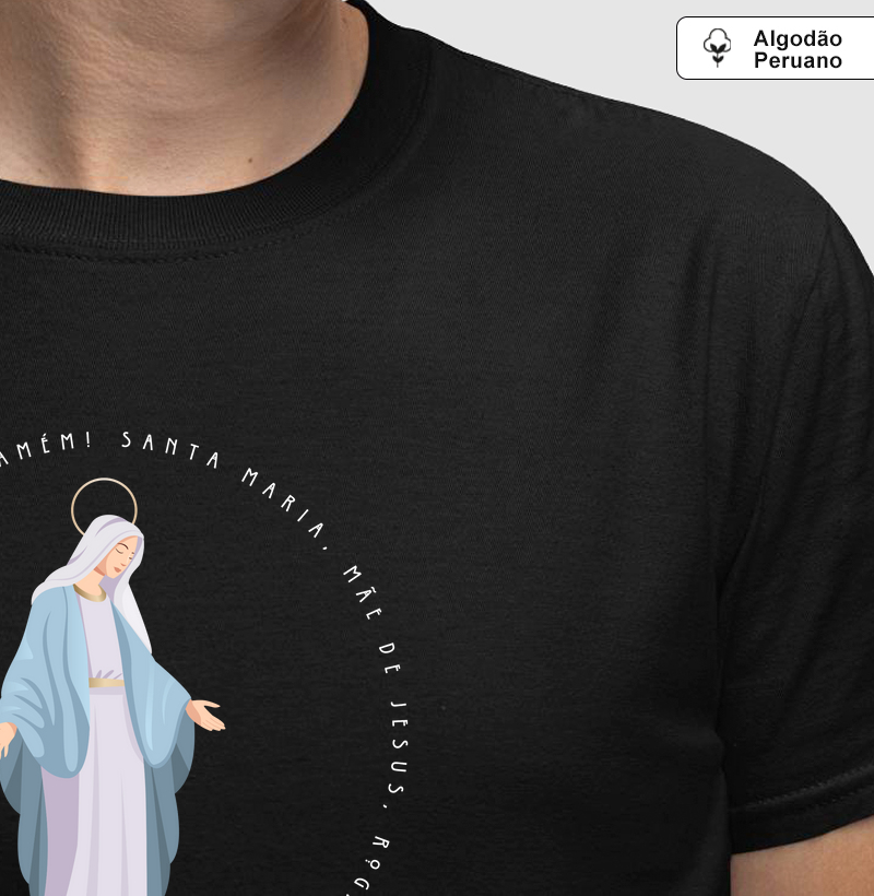 Estampa Santa Maria Círculo Preta Masc.