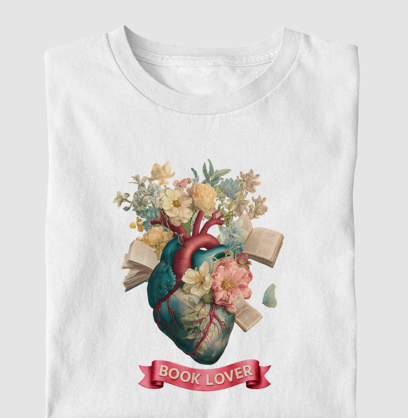 coração book lover Floral 