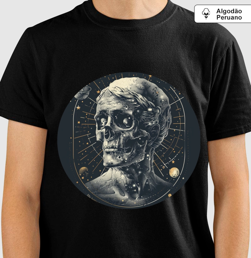 Camiseta Algodão Peruano skull and you